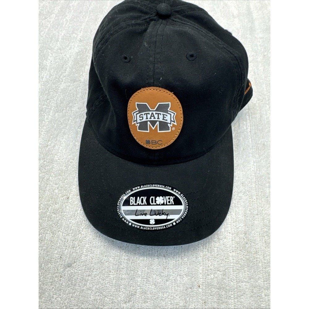 Black Clover Mississippi State Bulldogs Hat Cap NCAA Live Lucky Black Adjustable